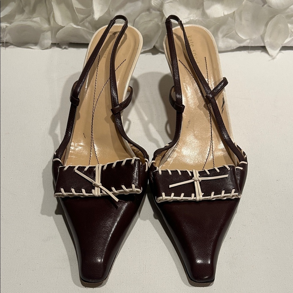 Kate Spade Dark Brown Slingback Heels